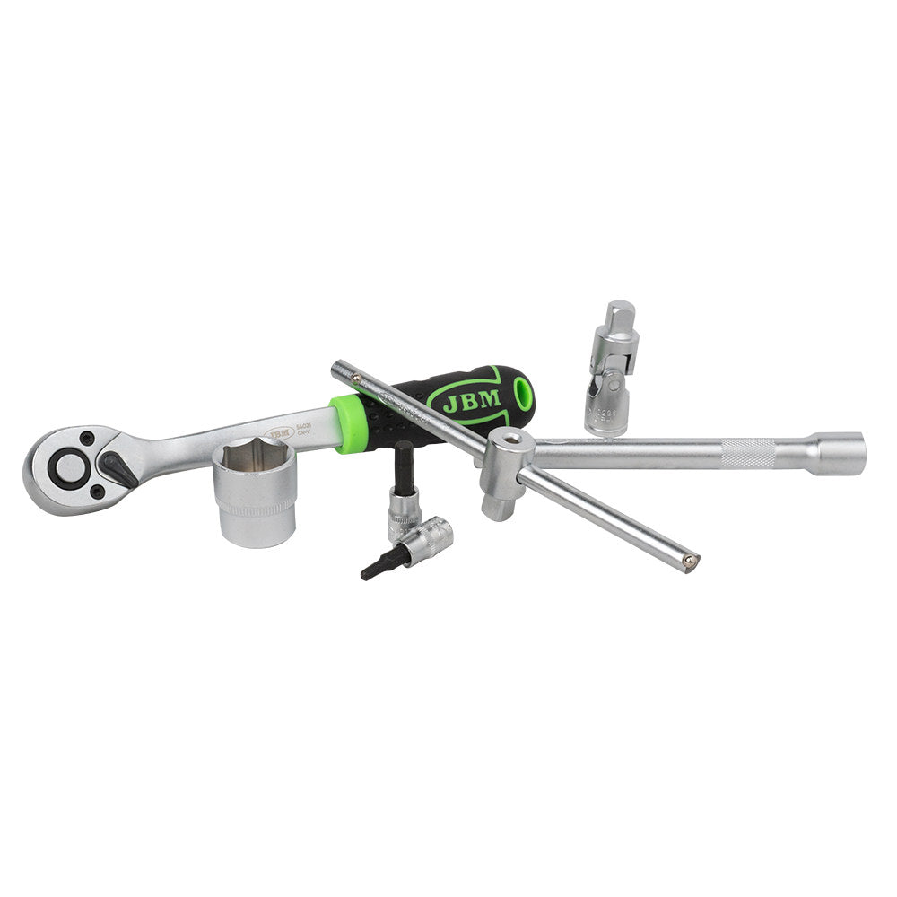 VALIGETTA DI UTENSILI 59 PEZZI CON BUSSOLE 3/8" - FINITURA ZINCO